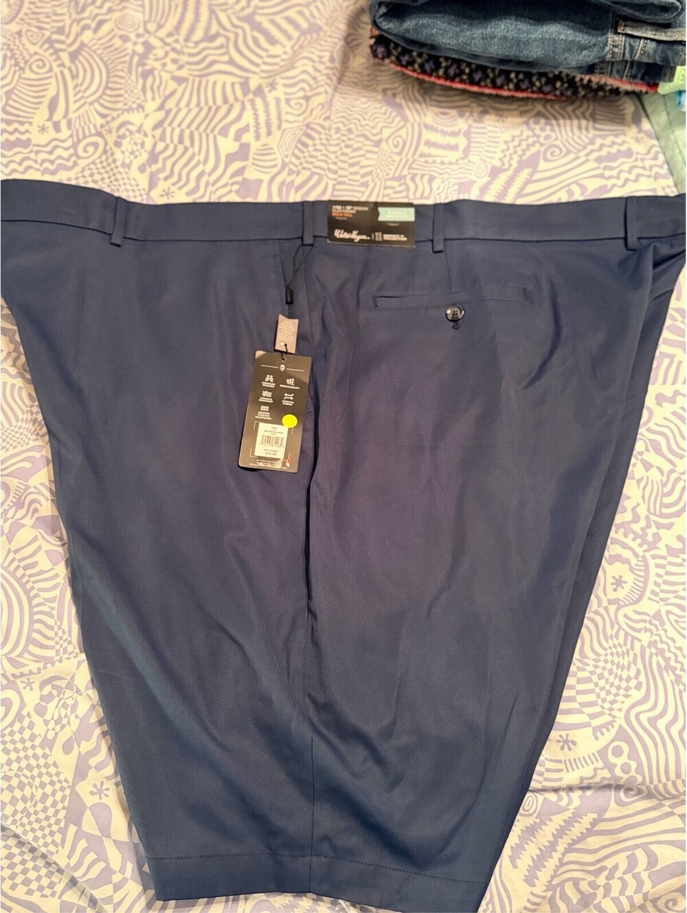 Walter Hagen Mens Performance 11 Golf Shorts Blue Stretch Size 52